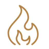 Simple outline of a flame